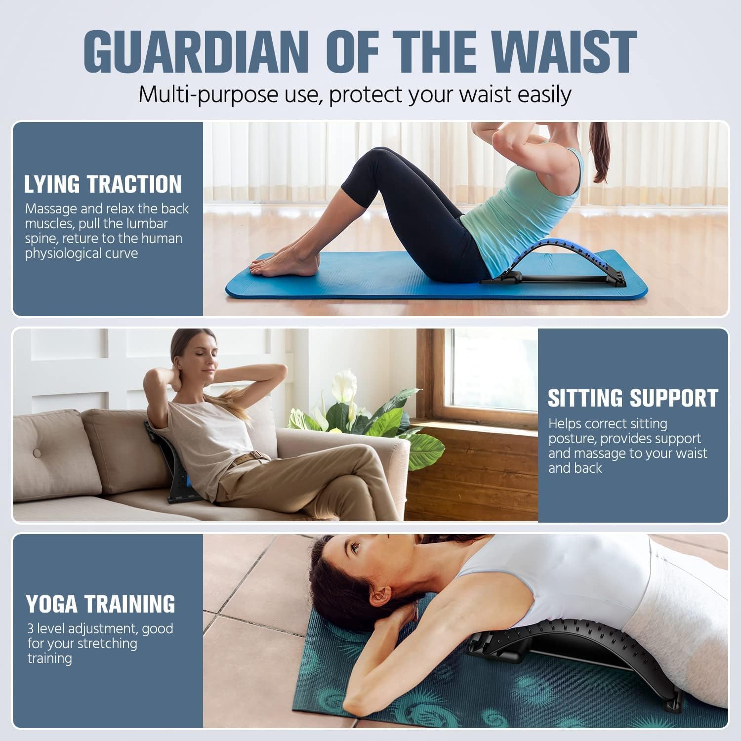Multi-Level Back Stretching De - Back Stretcher Lumbar ulasan dan harga