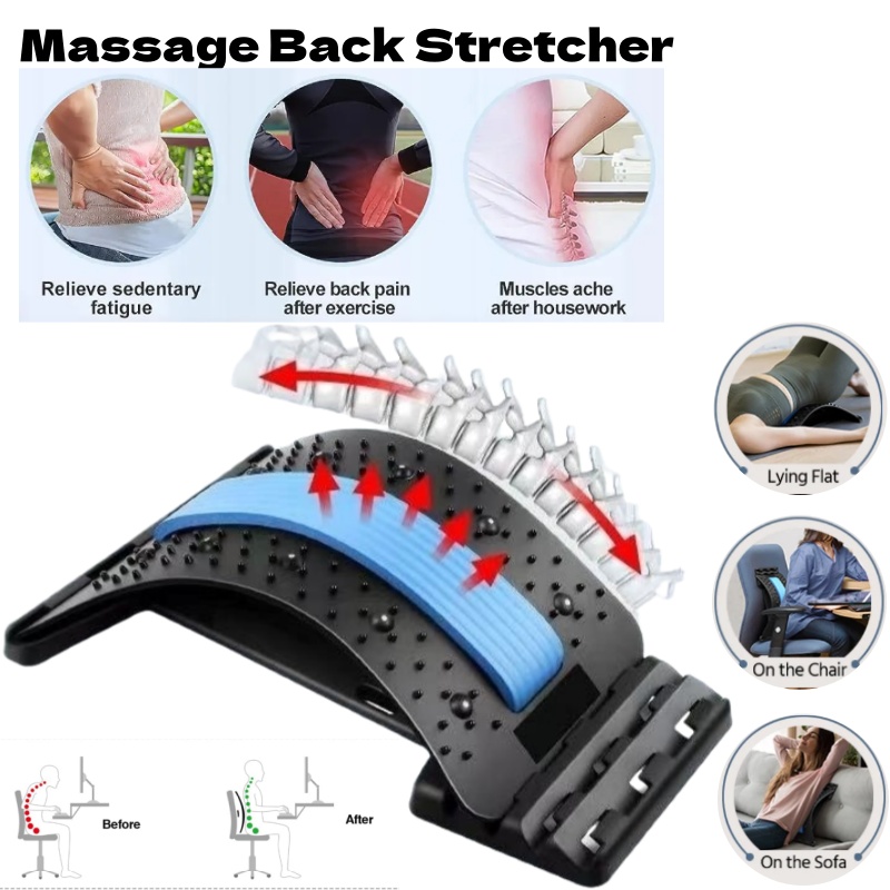 Back Massage Muscle Relaxation - Back Stretcher Lumbar ulasan dan harga